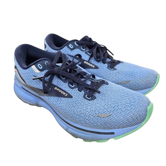 Brooks Ghost 15 Womens 9 Shoes Blue Running Walking Sneaker Gym 1203801B472 - Picture 1 of 8